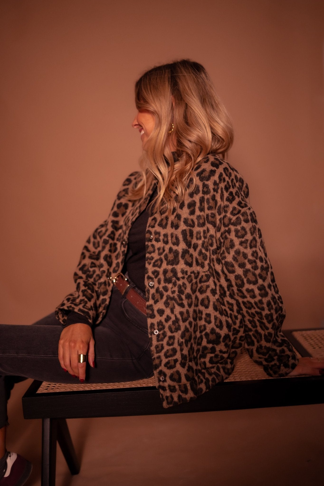 Helene | Jakke med Leopard Trykk