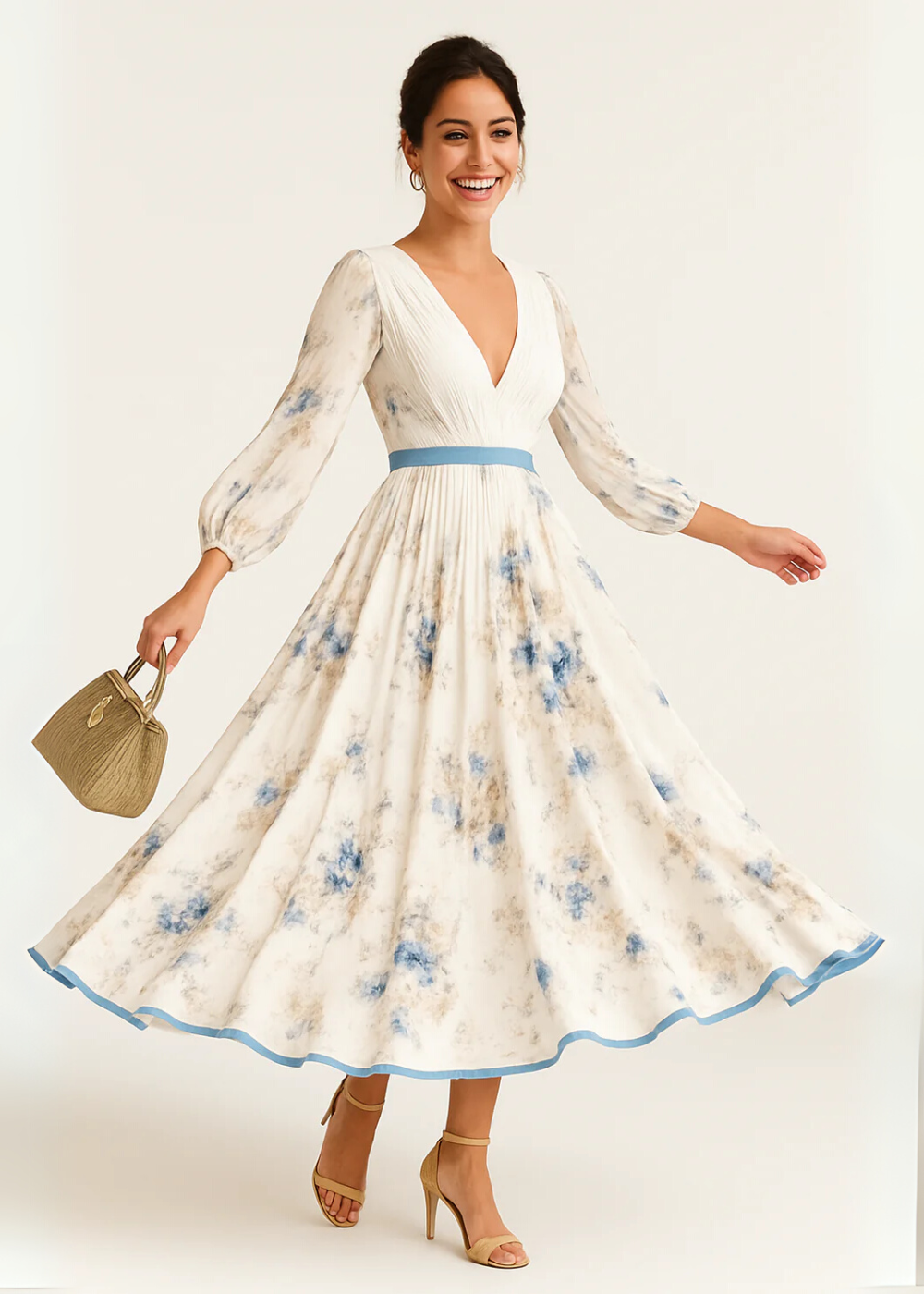Katie - Elegant Blomster Maxi Kjole