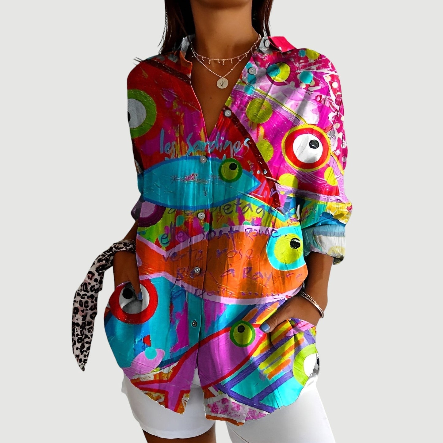 Karla™ | Kunstnerisk Blomst Bluse