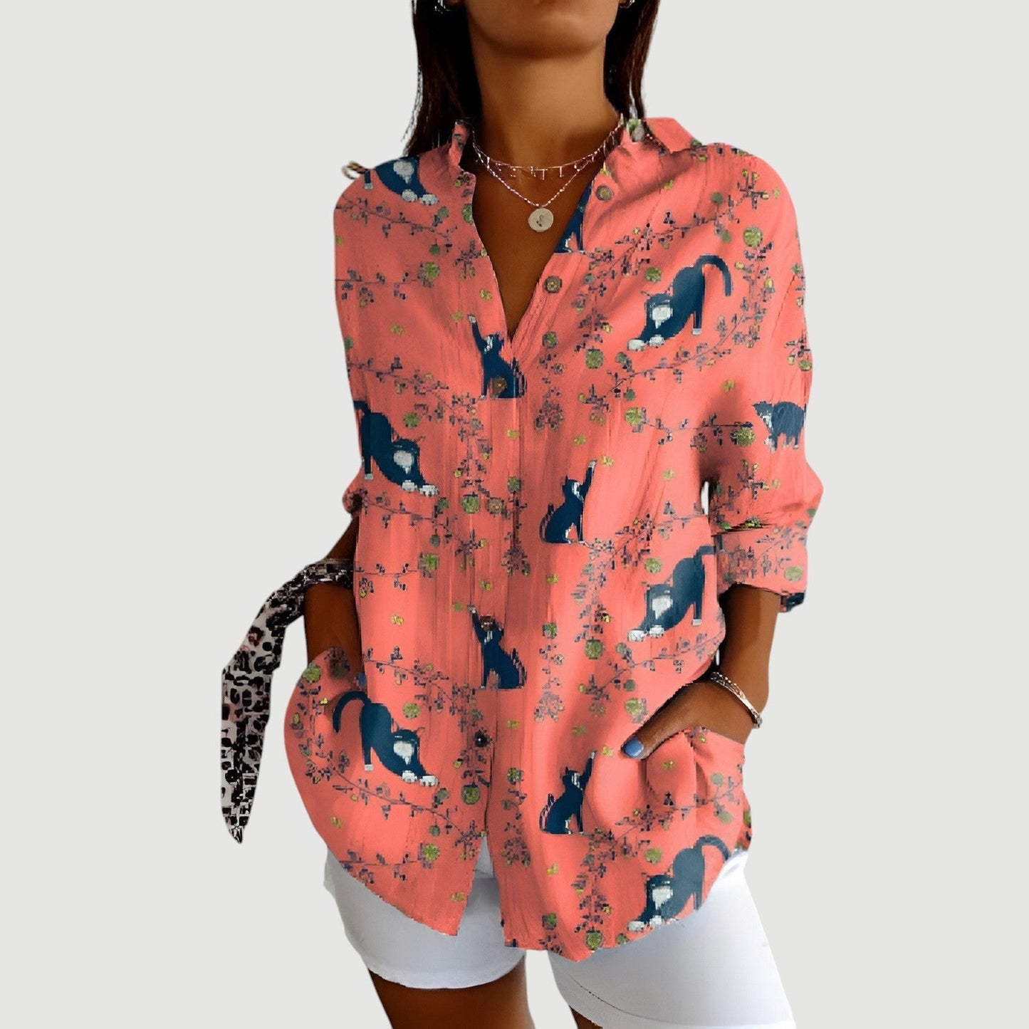 Freda™ | Kunstnerisk Blomst Bluse