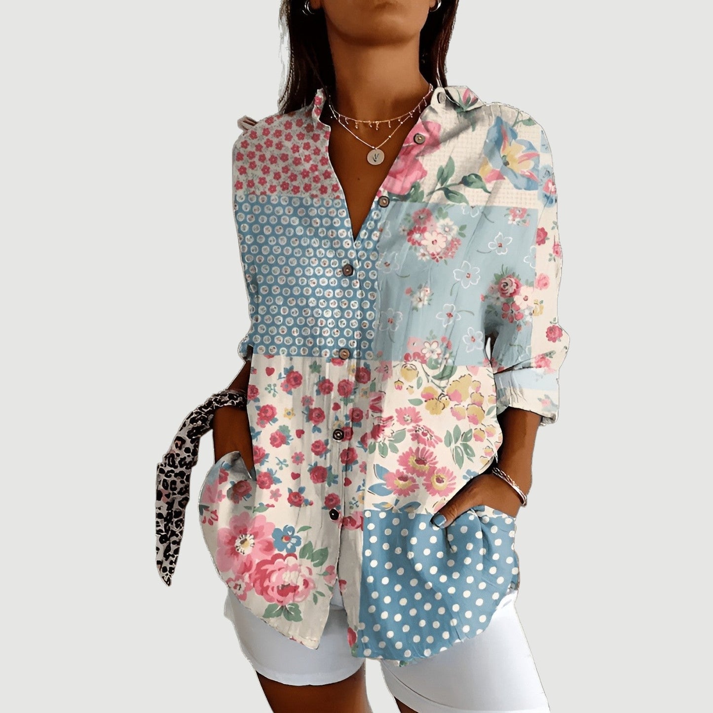 Liv™ | Kunstnerisk Blomst Bluse