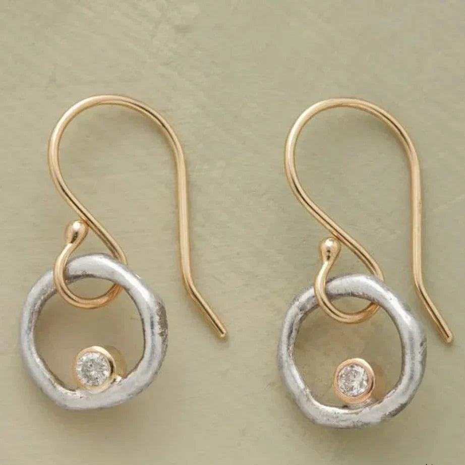Luella – Vintage Gull & Sølv Zirconia Øredobber