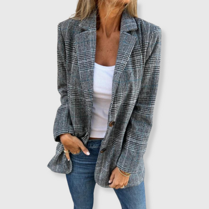 Gunnhild | Elegant Blazer med Rutemønster