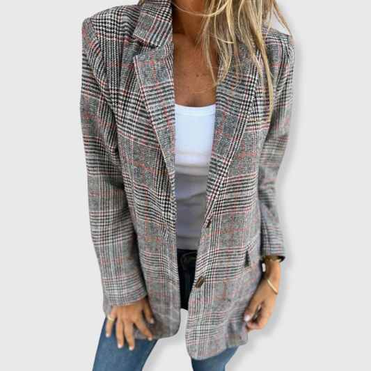 Gunnhild | Elegant Blazer med Rutemønster