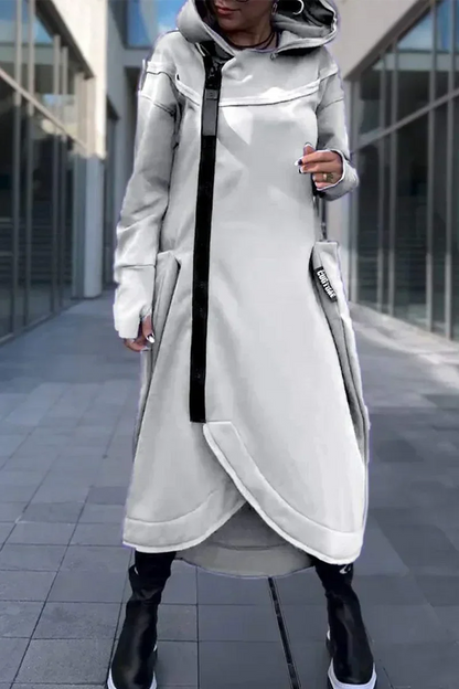 Nanna | Lang Hoodie-Kjole med Moderne Snitt