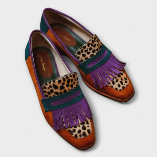 Adele | Statement-loafers med frynser og mønsterdetaljer