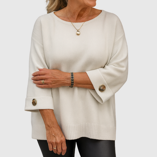 Sonja | Elegant Bluse med Knappedetaljer