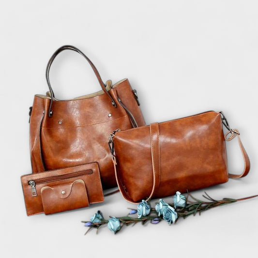 Olivia | 4-delt Vintage Veske Sett