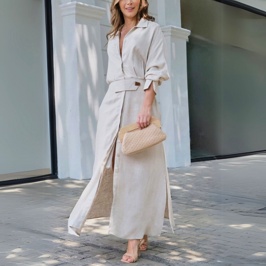 Bergljot | Elegant maxi-kjole med V-hals