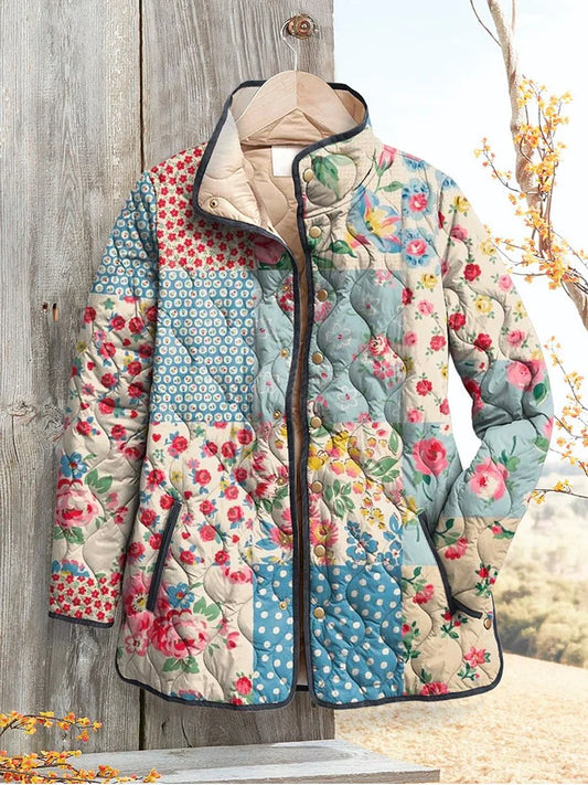 Seline | Jakke med Unikt Patchwork-Preg