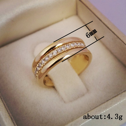 Marlowe – Elegant Ring med Dobbel Zirkonia Inlay