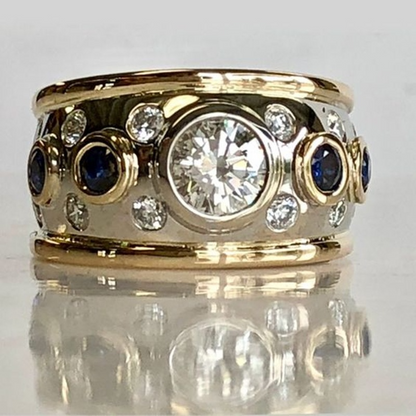Edna – Vintage Gull Inlaid Zirconia Ring