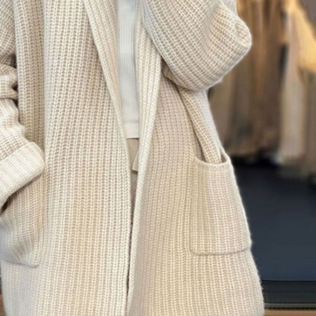 Eldrid | Avslappet Cardigan med Lommer