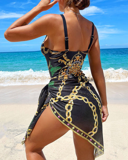 Marie | Elegant Push-up Badedrakt med Strandkjole - Siste sjanse med 80% rabatt!