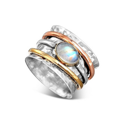 Denise – Vintage Gull & Sølv Turkis Ring