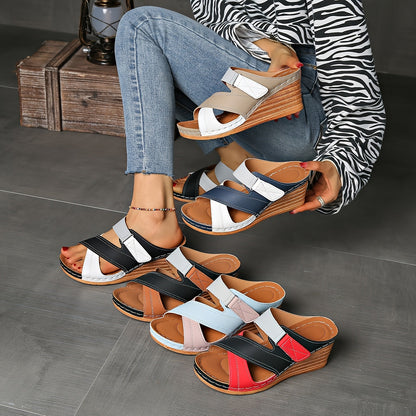 Marina Colorblock Hælsklier - Komfortable Sandaler