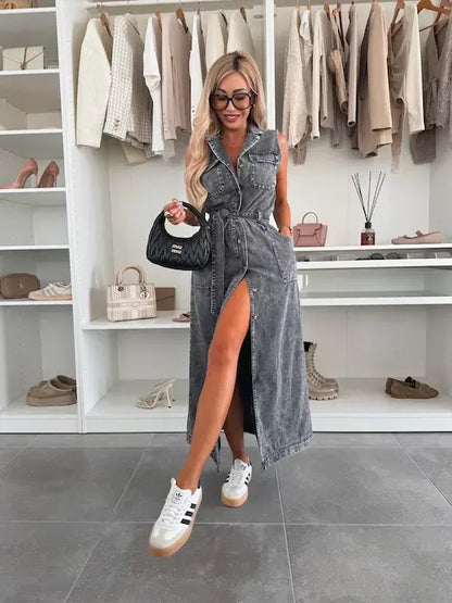 Rikke | Tidløs Maxi Denimkjole