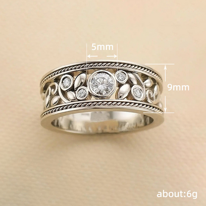 Fiona – Vintage Sølv & Zirkonia Ring