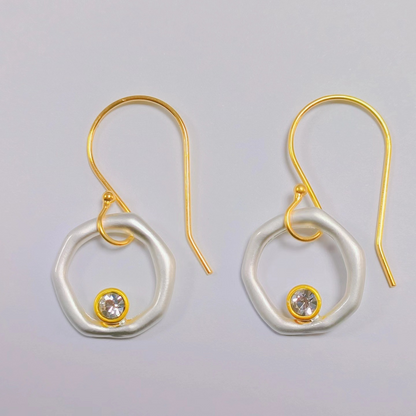 Luella – Vintage Gull & Sølv Zirconia Øredobber