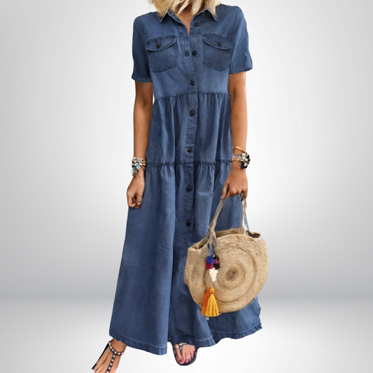 Fredrikke | Myk Denim Kjole