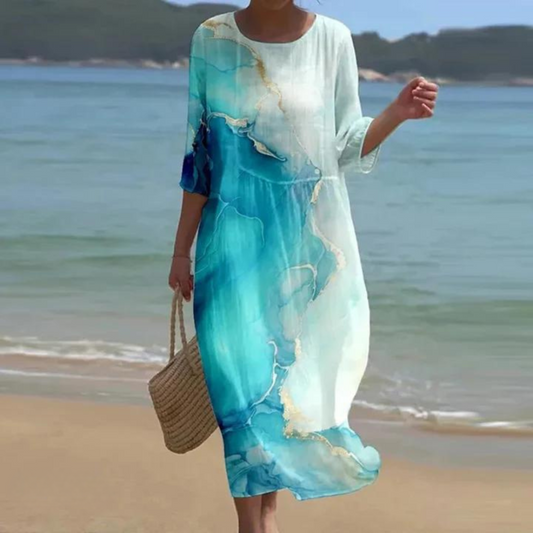 Kari | Elegant Kjole med Drapering