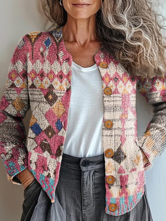 Amira | Geometrisk boho-jakke