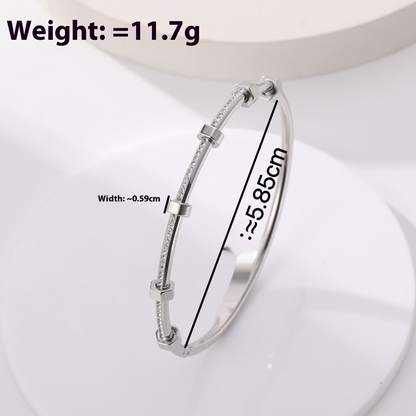 Ensley - Elegant Lys Gull Armbånd