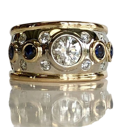Edna – Vintage Gull Inlaid Zirconia Ring