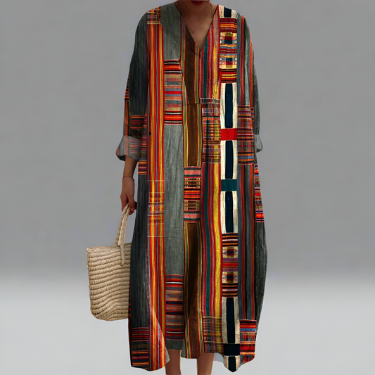 Frida — Elegant Geometrisk Kjole