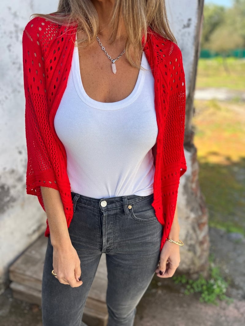 Siglinn | Luftig Heklet Cardigan