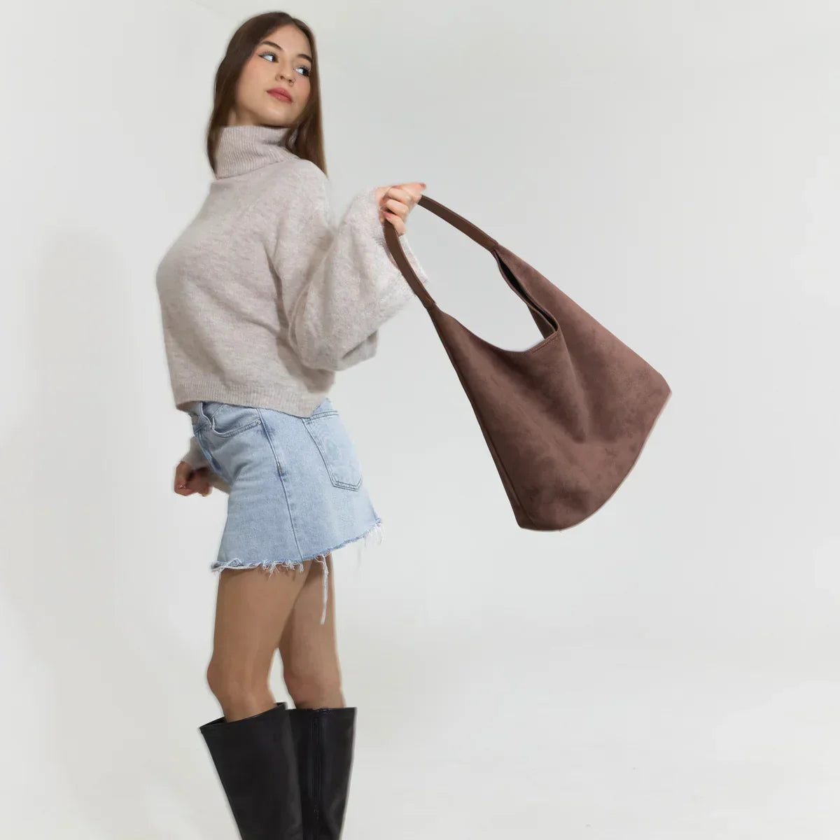Zahara | Skulderveske i Semsket Look
