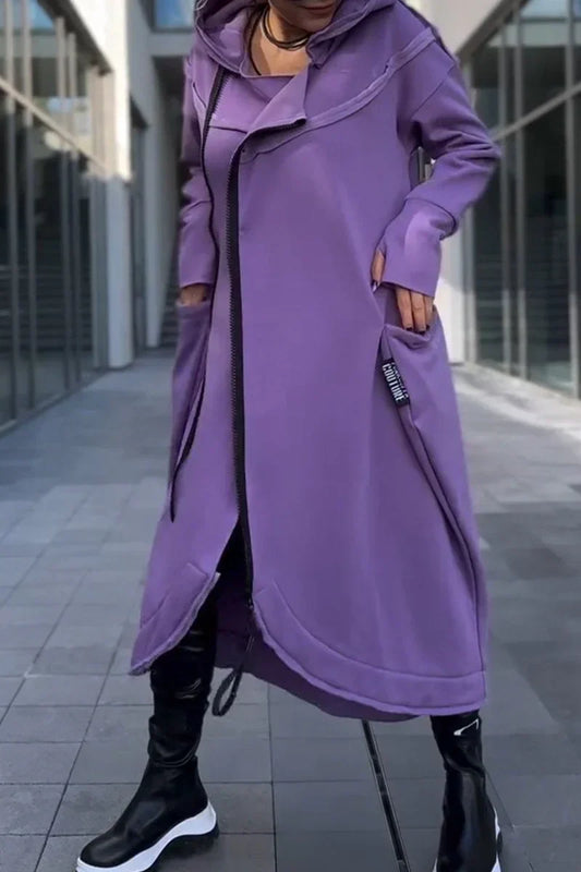 Nanna | Lang Hoodie-Kjole med Moderne Snitt