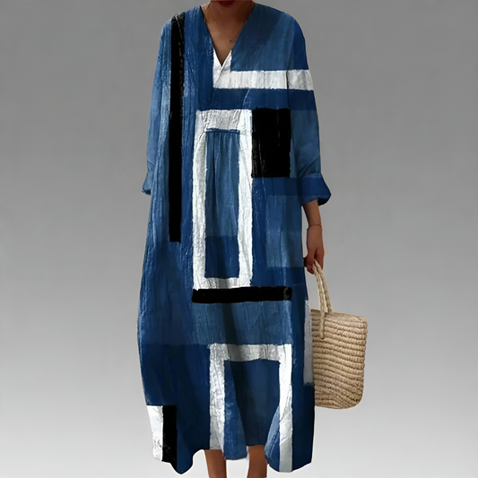 Maja — Elegant Geometrisk Kjole
