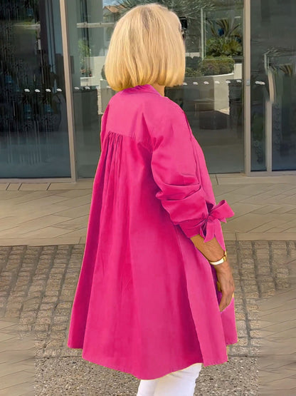 Marthe | Elegant Lang Skjortejakke