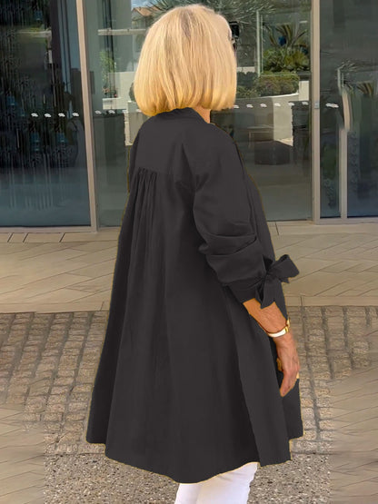 Marthe | Elegant Lang Skjortejakke