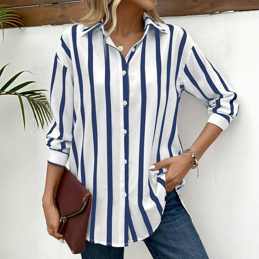 Lisbet | Avslappet Stripete Bluse