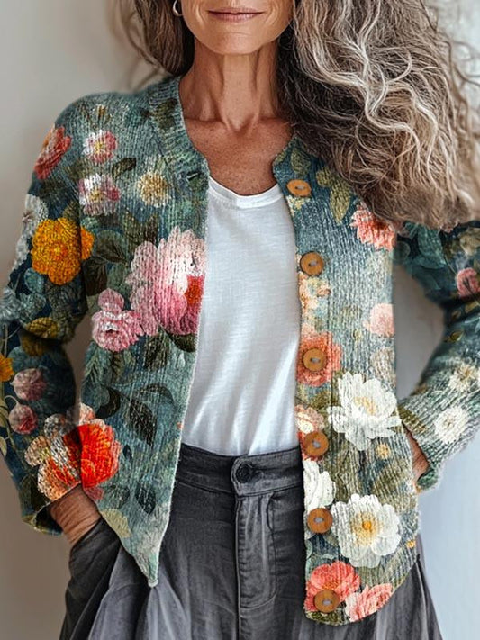 Elin | Romantisk Blomsterjakke