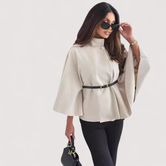 Lovise | Elegant Sommerfuglkåpe Med Belte