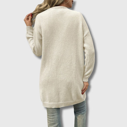 Vågset | Lang Ribbestrikket Cardigan for Kvinner