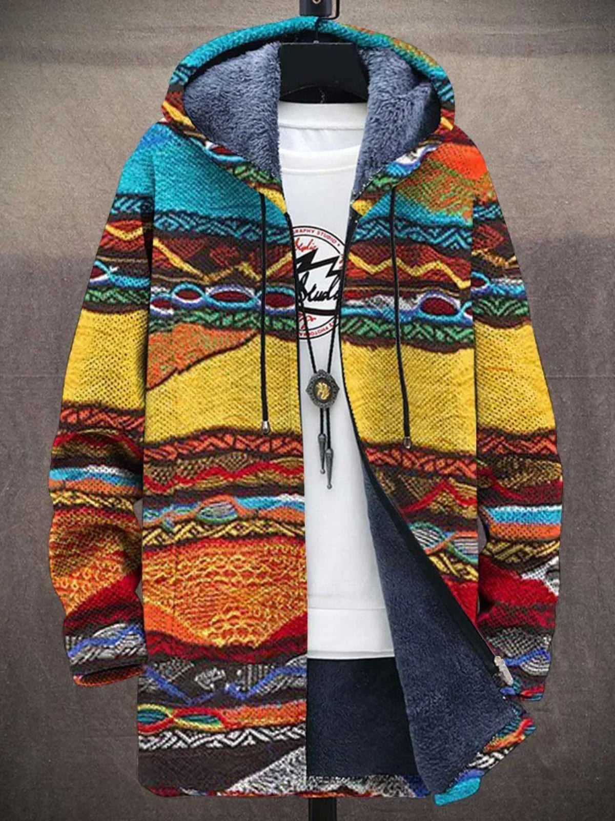 Iselin | Moderne Cardigan med Geometrisk Design