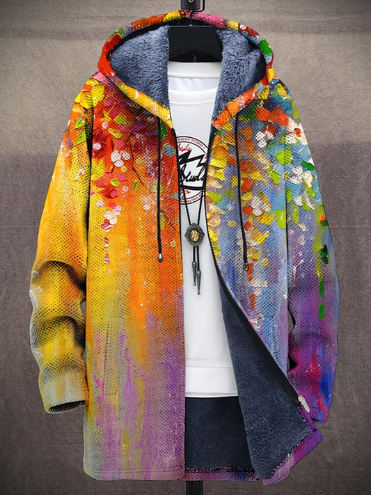 Eira | Kunstnerisk Cardigan med Fargerikt Penselstrøk