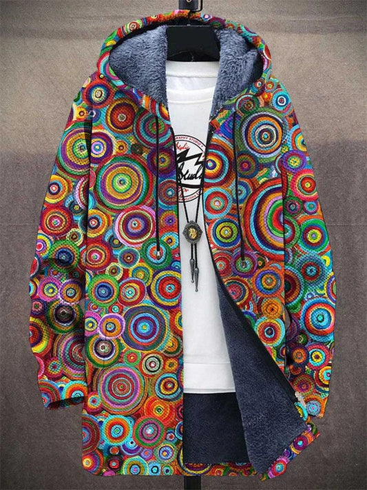 Majken | Fargerik Cardigan med Geometrisk Inspirasjon