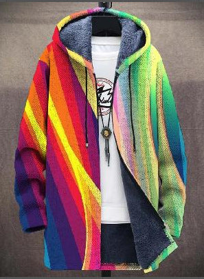 Cecilie | Fargerik Cardigan med Dynamiske Striper