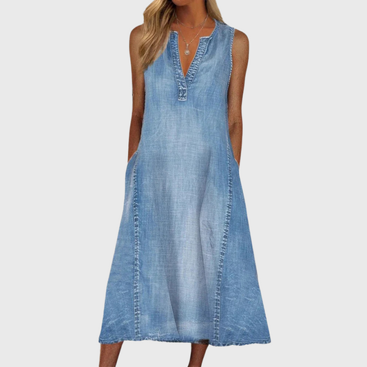 Carola | Denim Komfortkjole