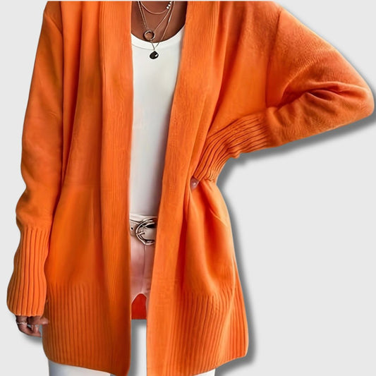 Hjørdis | Lang Cardigan med Åpen Front