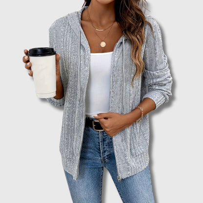 Anette | Cardigan med Glidelås og Hette
