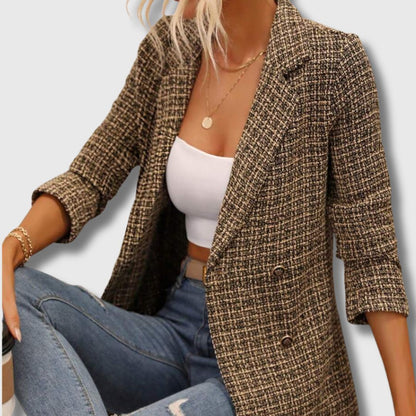 Maren | Dobbeltspent Mønstret Blazer