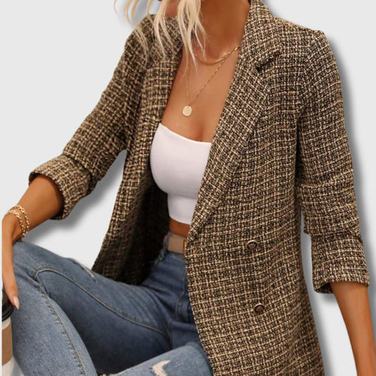 Maren | Dobbeltspent Mønstret Blazer