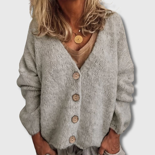 Marte | Cardigan med V-hals og Knapper