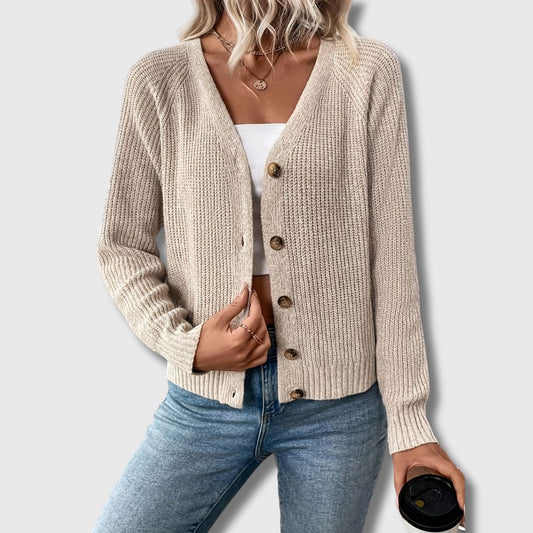 Ingeborg | Cardigan med V-hals og Knapper
